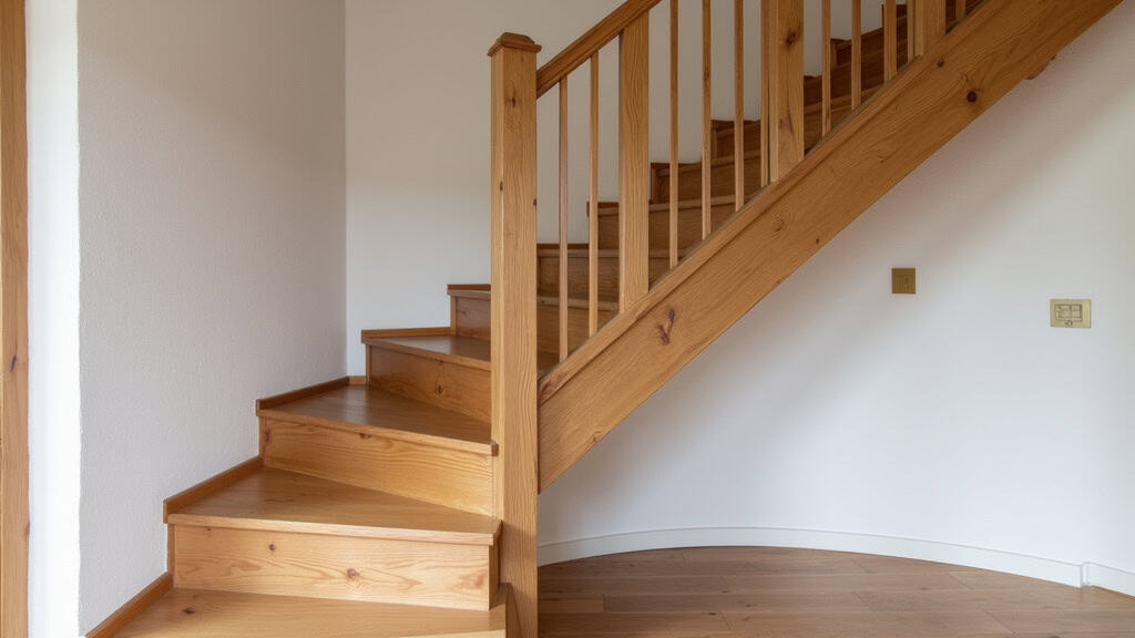 Monte-escalier droit installé sur un escalier en bois dans une maison traditionnelle de Bussière-Dunoise