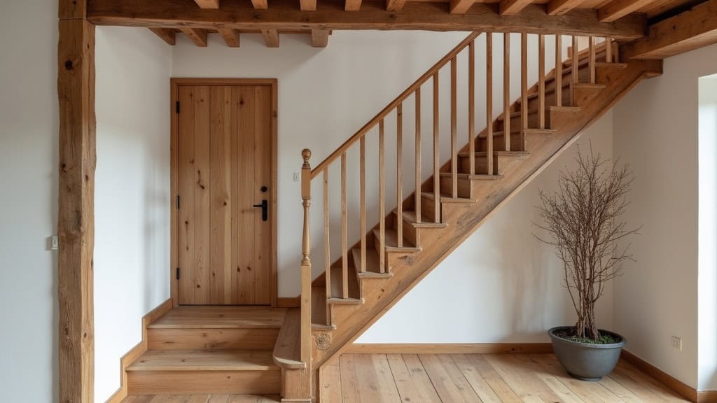 Monte-escalier droit installé sur un escalier en bois dans une maison traditionnelle de Saint-Hippolyte-du-Fort