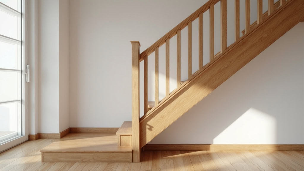 Monte-escalier droit installé sur un escalier en bois dans une maison typique d