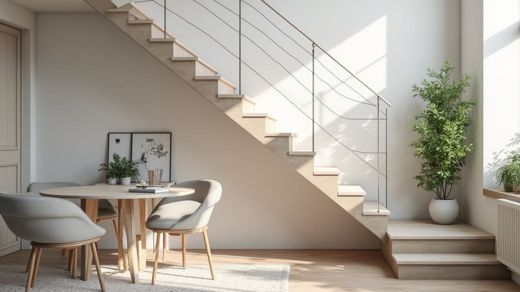 Monte-escalier droit installé sur un escalier en ligne droite à Cintré