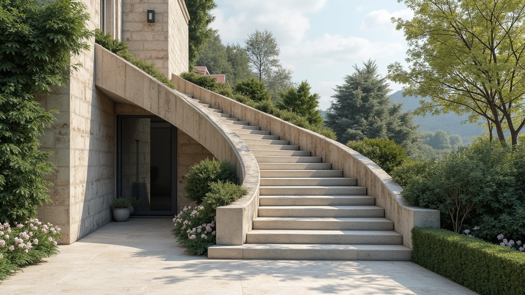 Monte escalier droit installé sur un escalier extérieur à Saint-Cast-le-Guildo