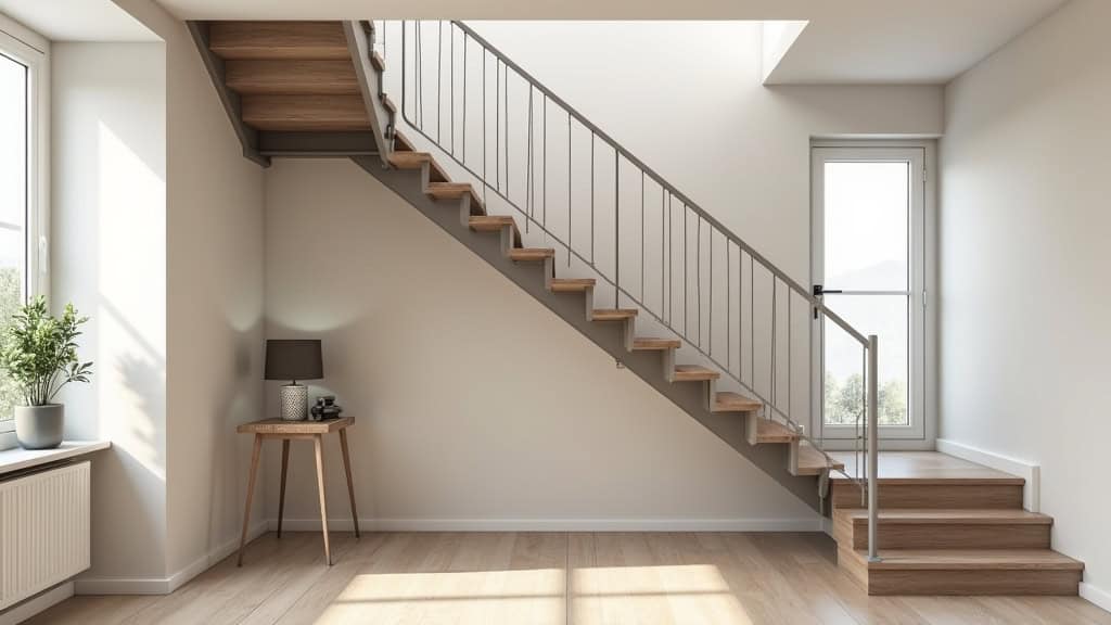 Monte-escalier droit installé sur un escalier intérieur à Sainte-Gemme-Moronval