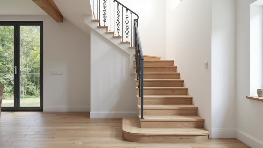 Monte-escalier droit installé sur un escalier linéaire dans une maison lourdaise
