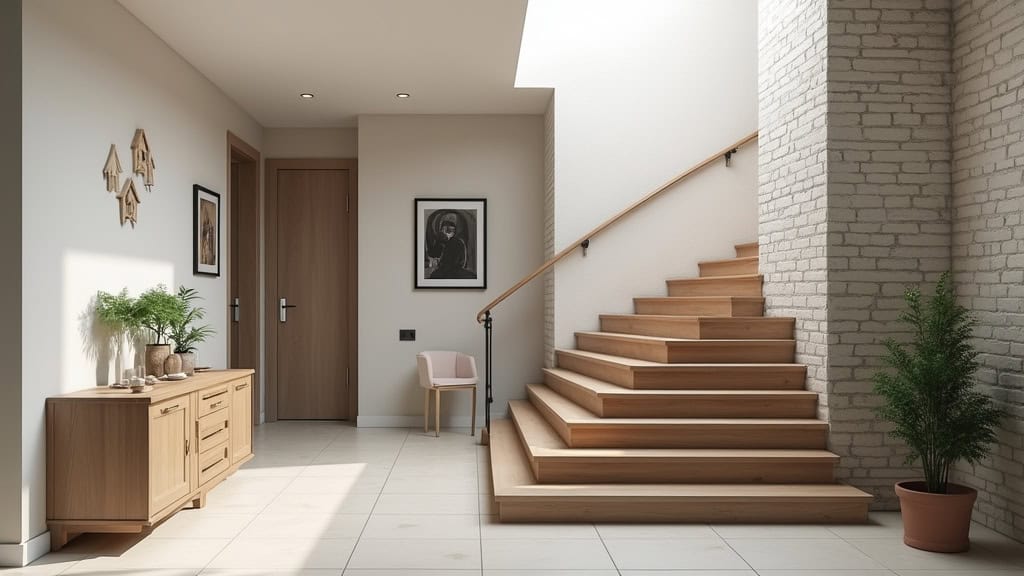 Monte escalier droit installé sur un escalier rectiligne à Le Trévoux