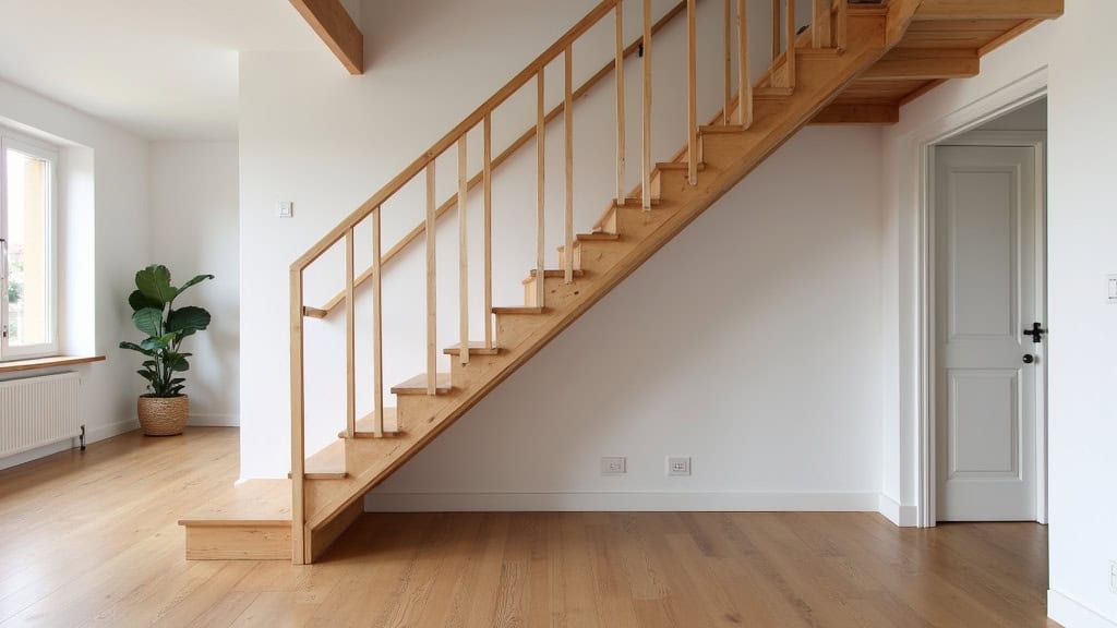 Monte-escalier droit installé sur un escalier rectiligne en bois dans une maison à Til-Châtel