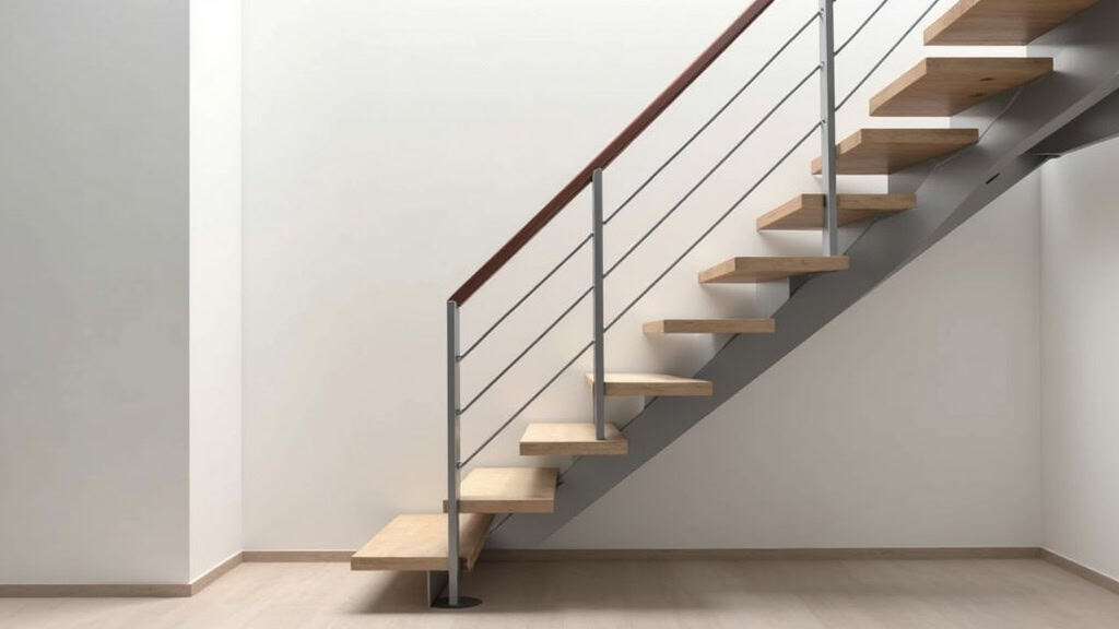 Monte-escalier droit installé sur un escalier simple à Ydes