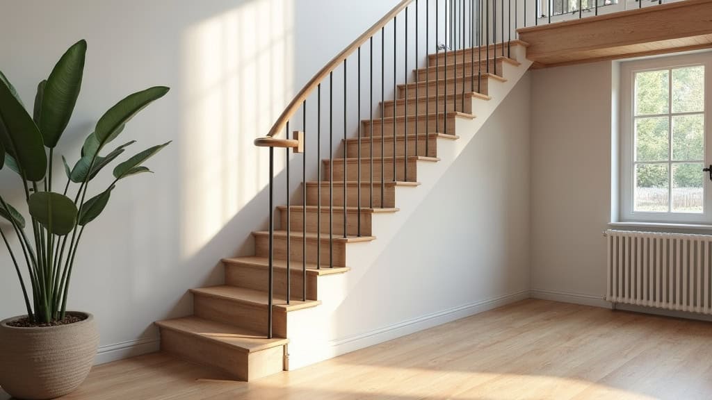 Monte escalier droit installé sur un escalier traditionnel à Ségoufielle
