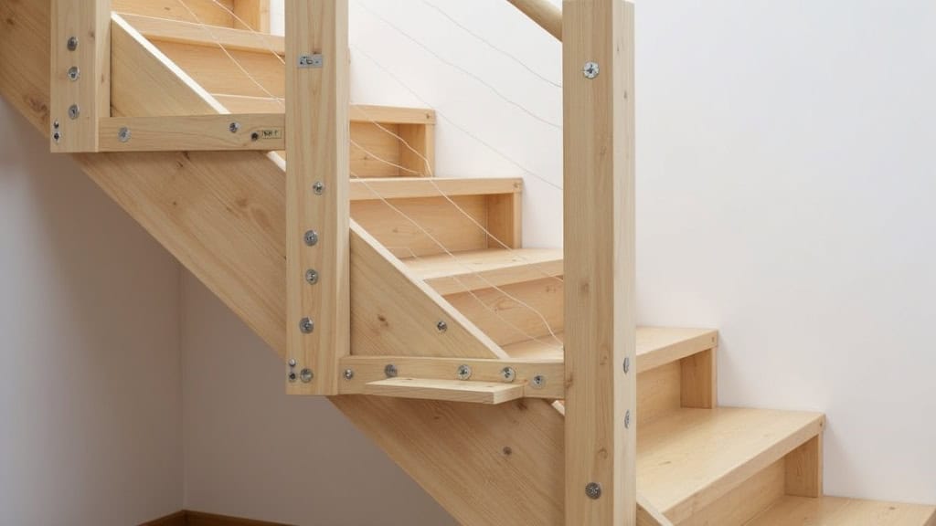 Siège monte-escalier droit installé sur un escalier en bois dans une maison d
