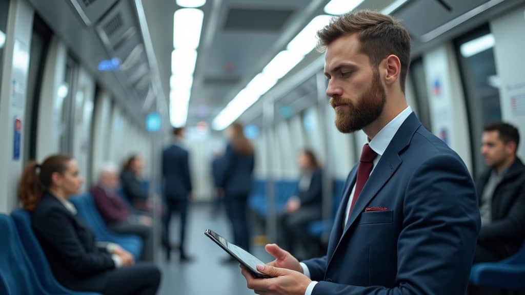 Technicien en train d