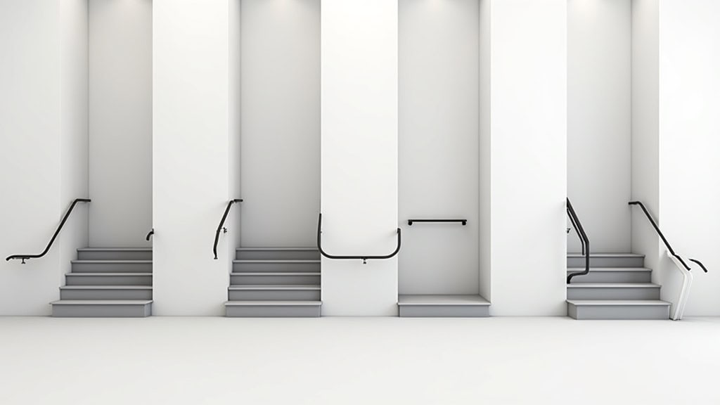 Comparaison des quatre types de monte-escaliers adaptés aux maisons d’Eclassan : droit, tournant, étroit et plateforme pour fauteuil roulant