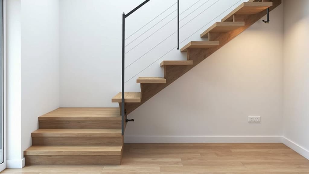 Monte-escalier en siège droit installé sur un escalier rectiligne à Bonson