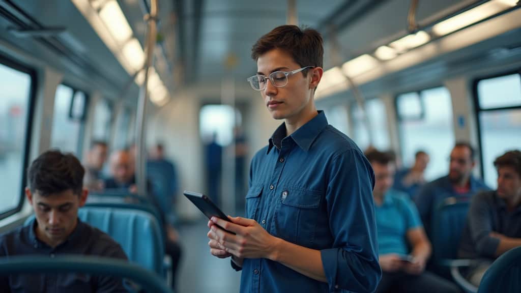 Technicien en train d