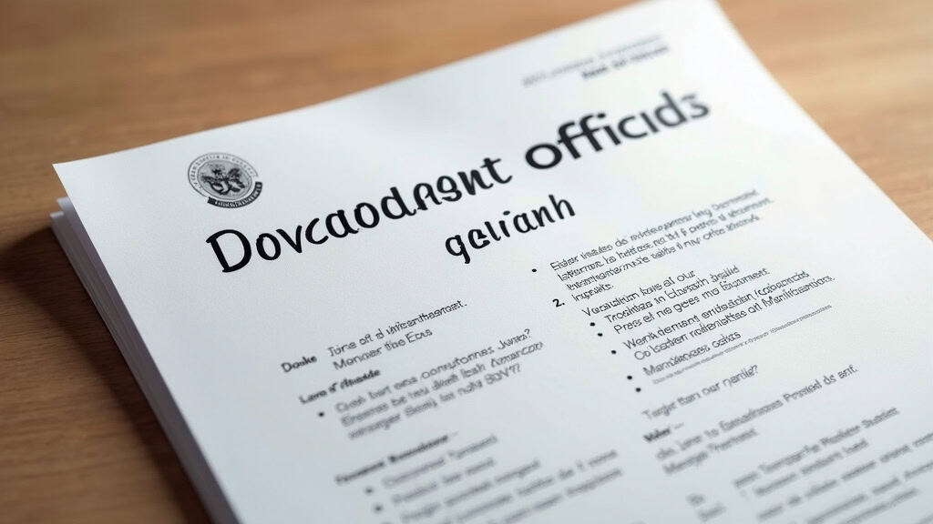 Document officiel de l