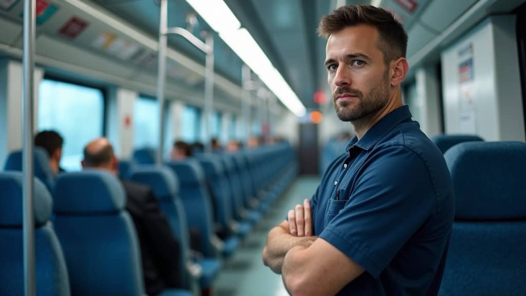 Technicien en train d