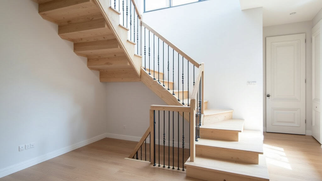 Monte-escalier droit installé dans une maison à Évreux