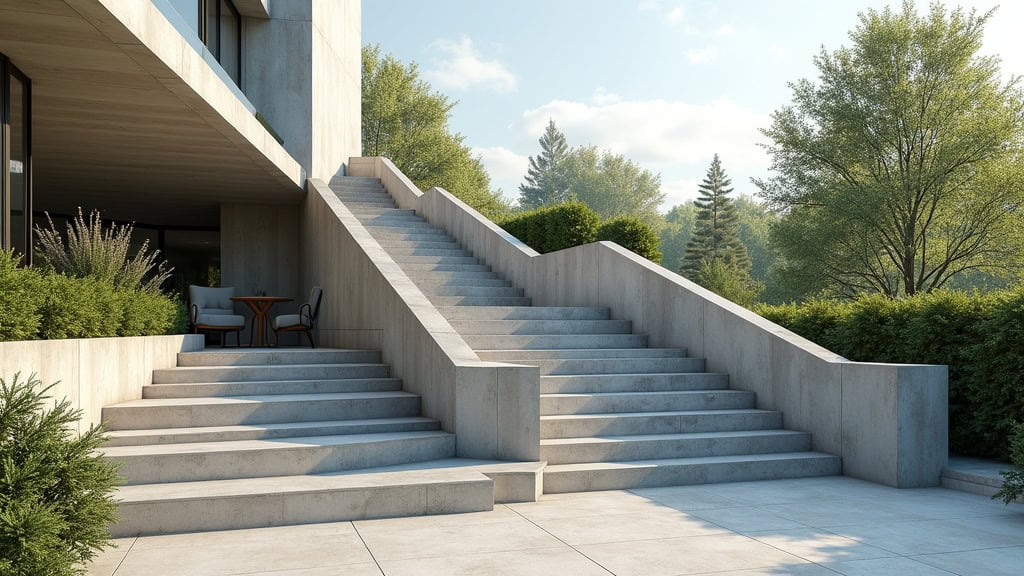 Monte-escalier extérieur en cours d