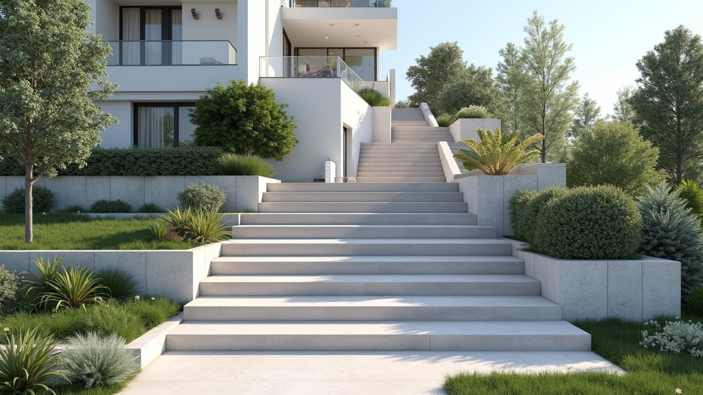 Monte-escalier extérieur en cours d