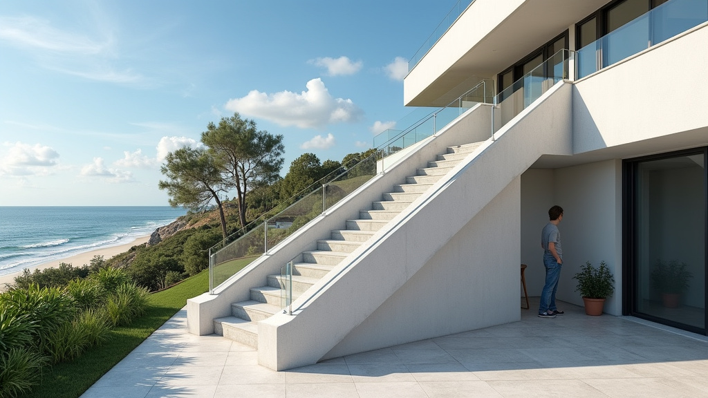 Monte-escalier extérieur installé à Blainville-sur-Mer