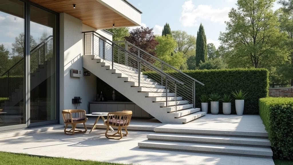 Monte-escalier extérieur installé à l