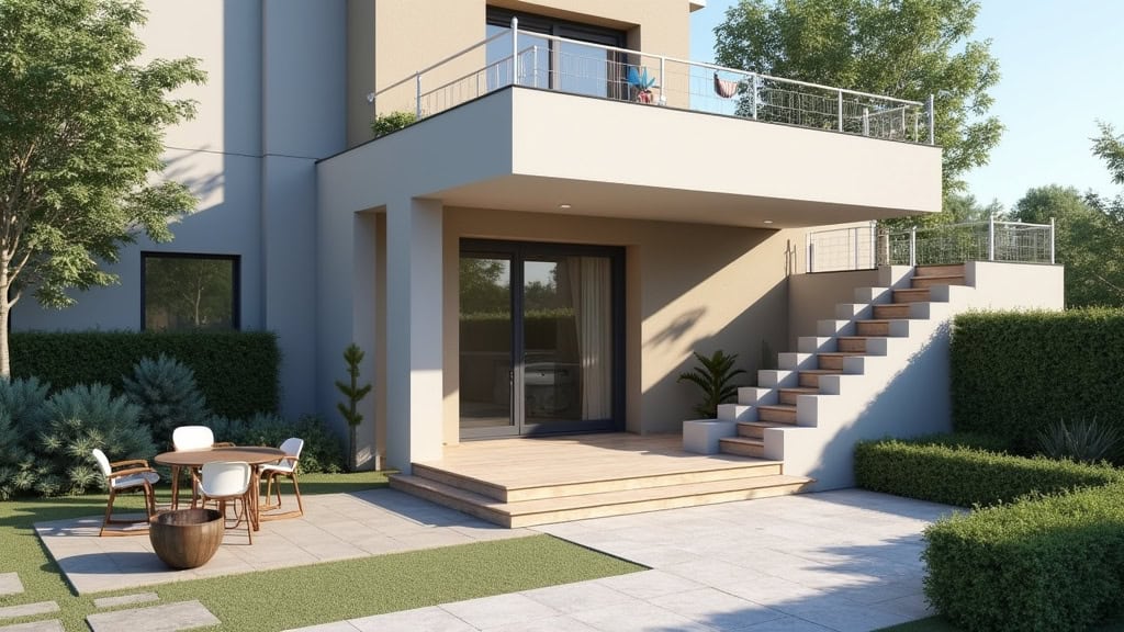 Monte escalier extérieur installé à l