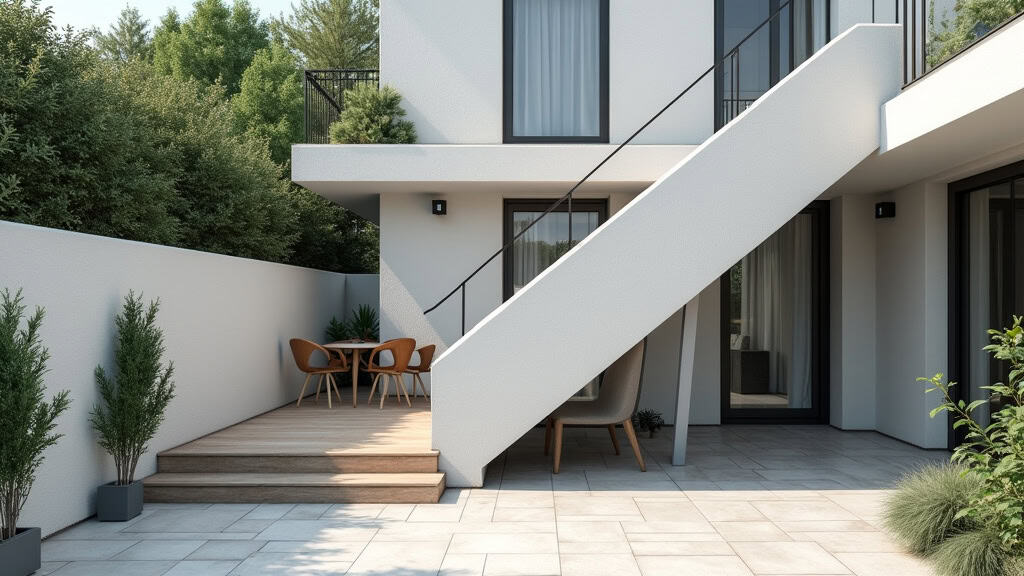 Monte-escalier extérieur installé à l