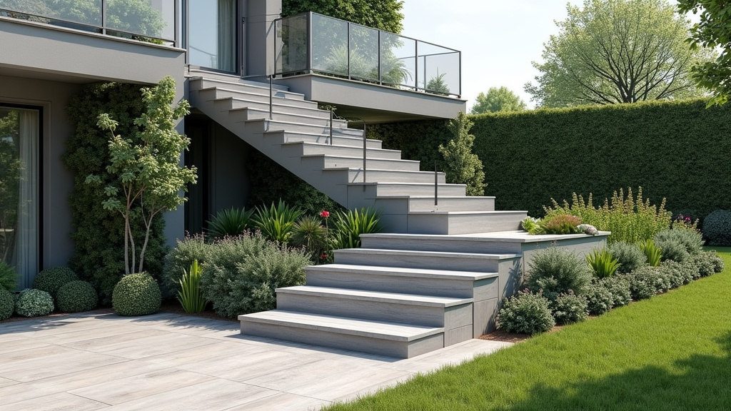 Monte-escalier extérieur installé dans un jardin à La Redorte, résistant aux intempéries