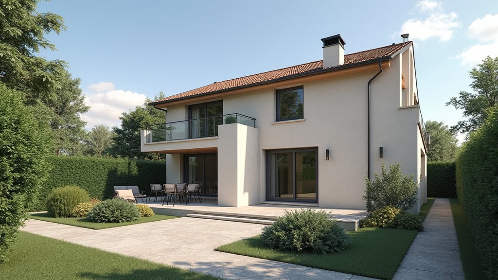 Monte escalier extérieur installé devant une maison à Bailleul