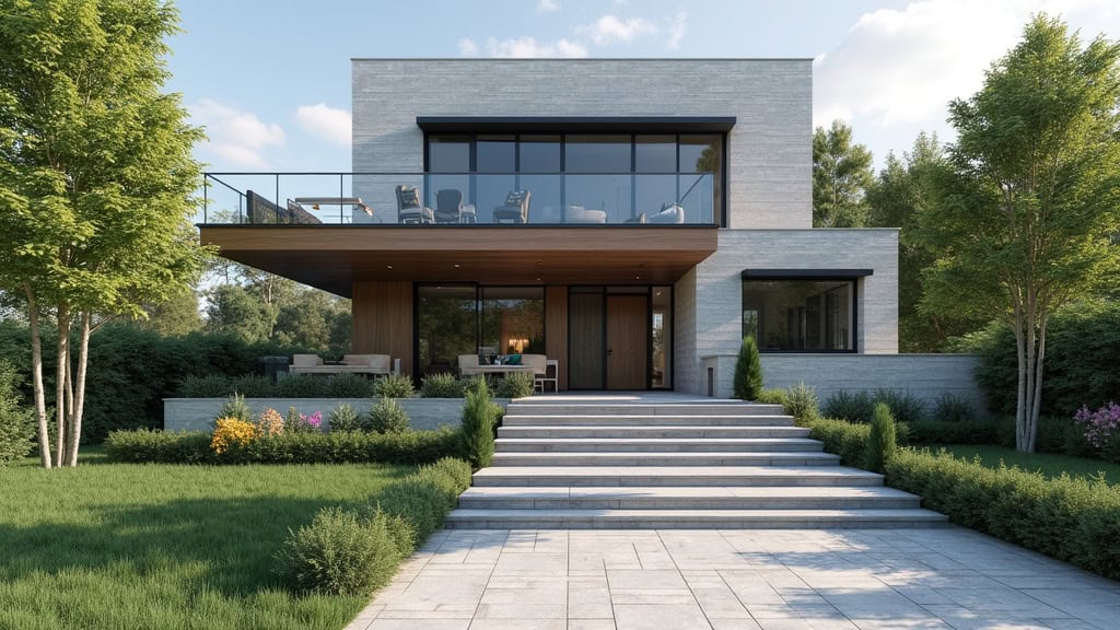 Monte escalier extérieur installé devant une maison à Bellegarde-Poussieu