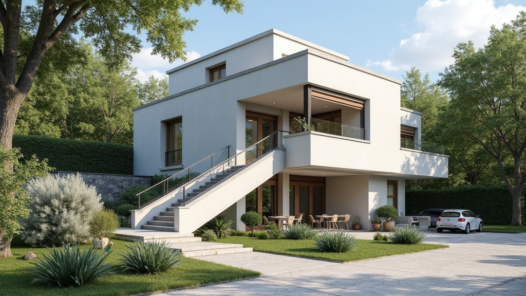 Monte escalier extérieur installé devant une maison à Douchy-les-Mines