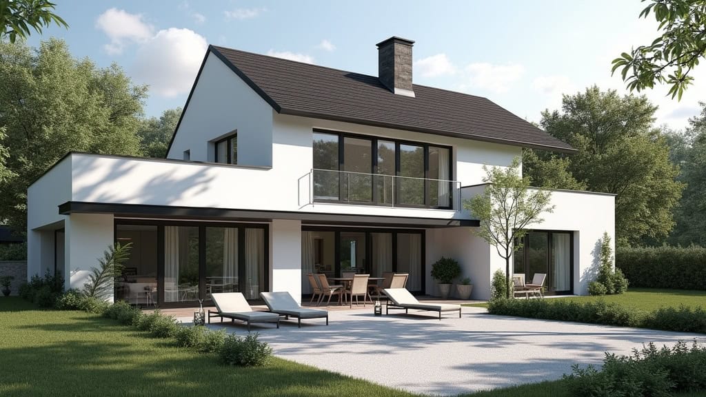 Monte escalier extérieur installé devant une maison à Reichshoffen