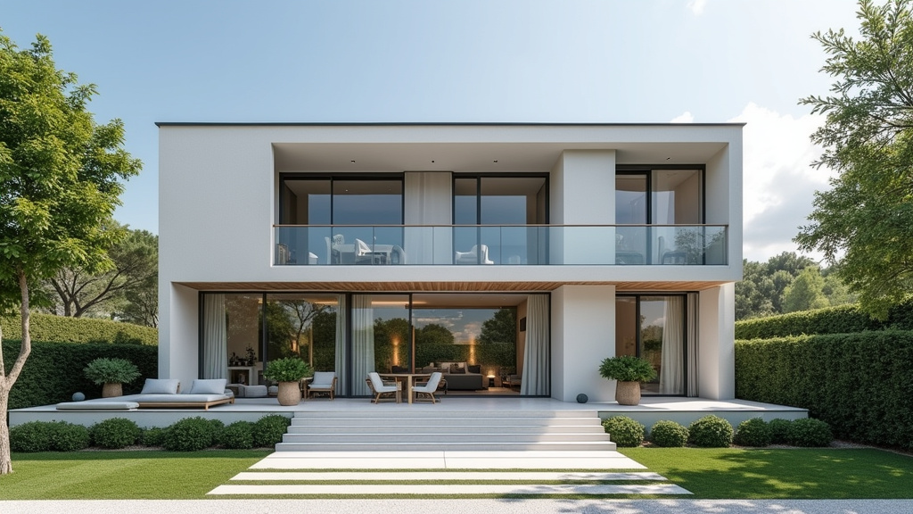 Monte escalier extérieur installé devant une villa à Cabriès