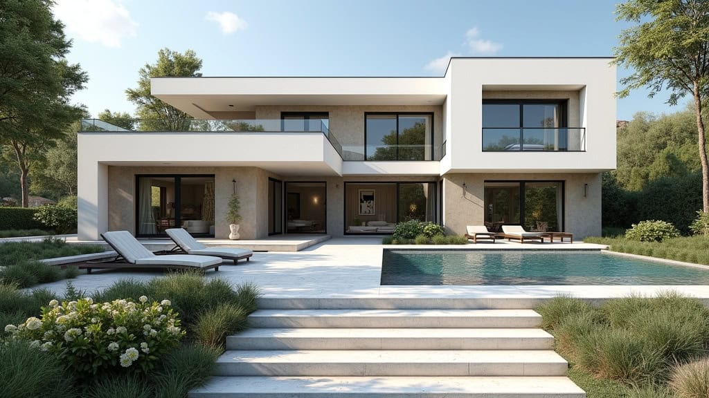 Monte-escalier extérieur installé devant une villa à Carqueiranne