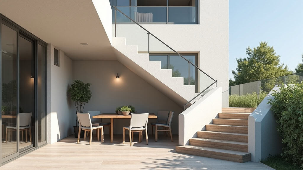 Monte-escalier extérieur installé sur l