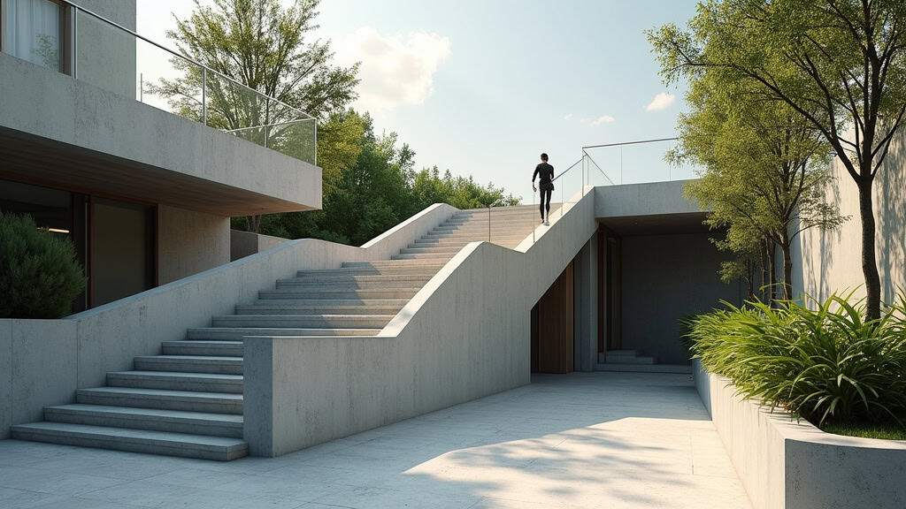 Monte-escalier extérieur installé sur les marches d