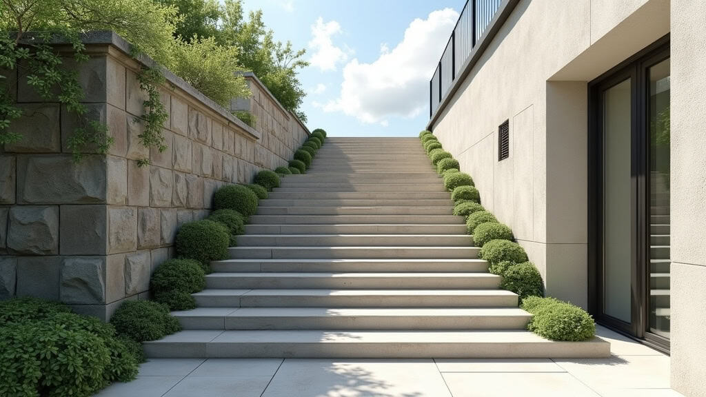 Monte-escalier extérieur installé sur les marches d