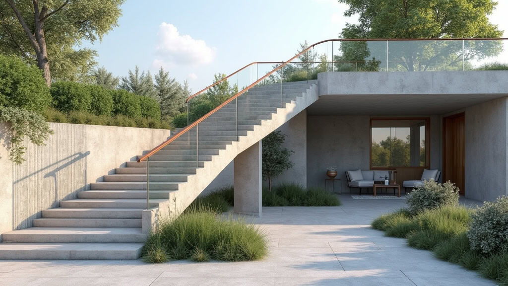 Monte-escalier extérieur installé sur les marches d