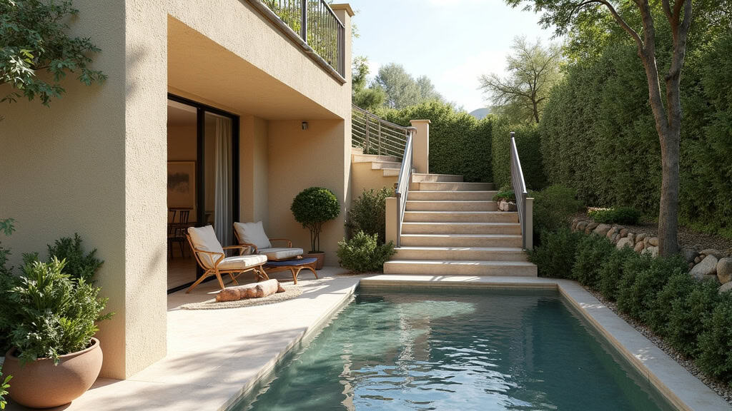 Monte-escalier extérieur installé sur un perron à Salon-de-Provence