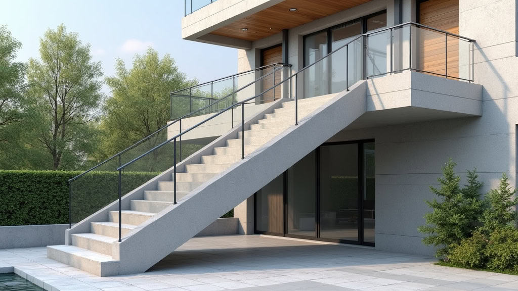 Monte-escalier extérieur résistant aux intempéries installé à l