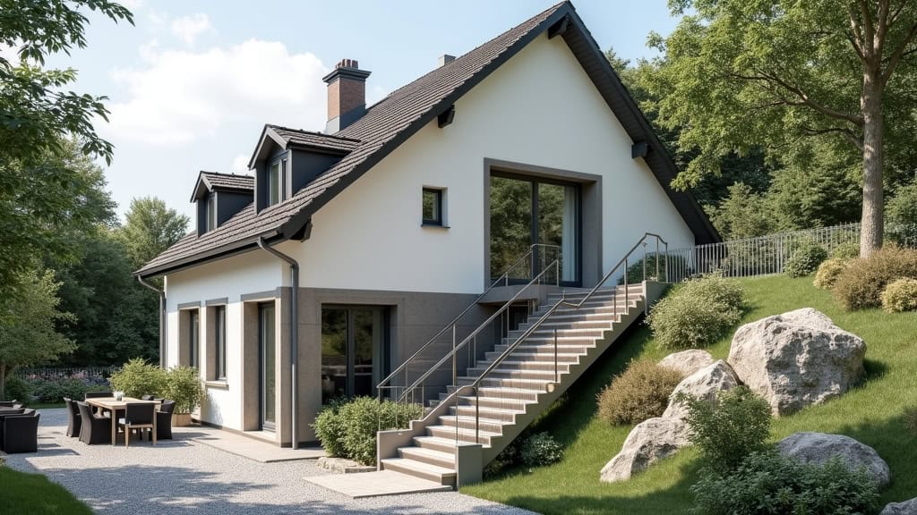 Monte-escalier extérieur résistant aux intempéries installé à La Bégude-de-Mazenc