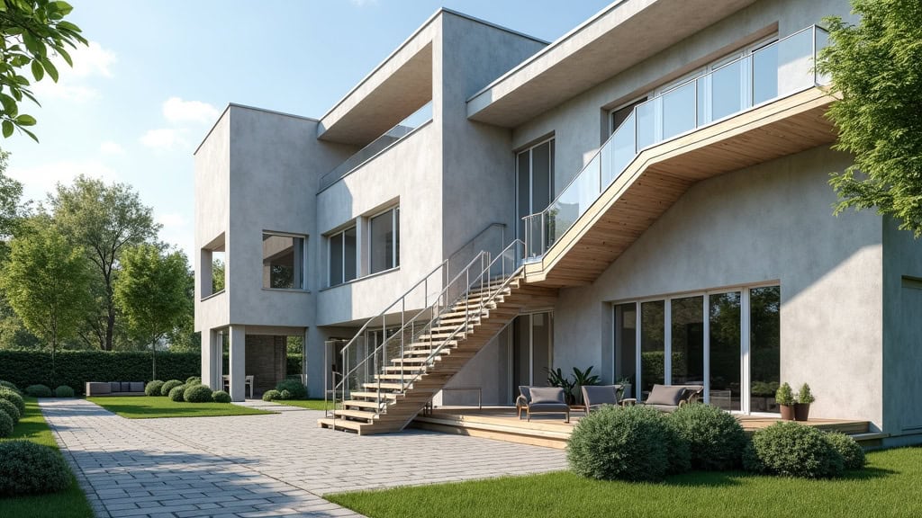 Monte-escalier extérieur résistant aux intempéries installé à Verchain-Maugré