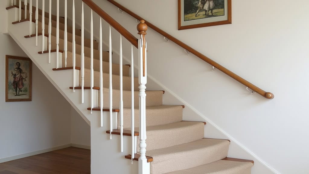 Monte-escalier tournant sur un escalier en colimaçon dans une maison ancienne de Fagnières, avec un siège en tissu beige et rail personnalisé