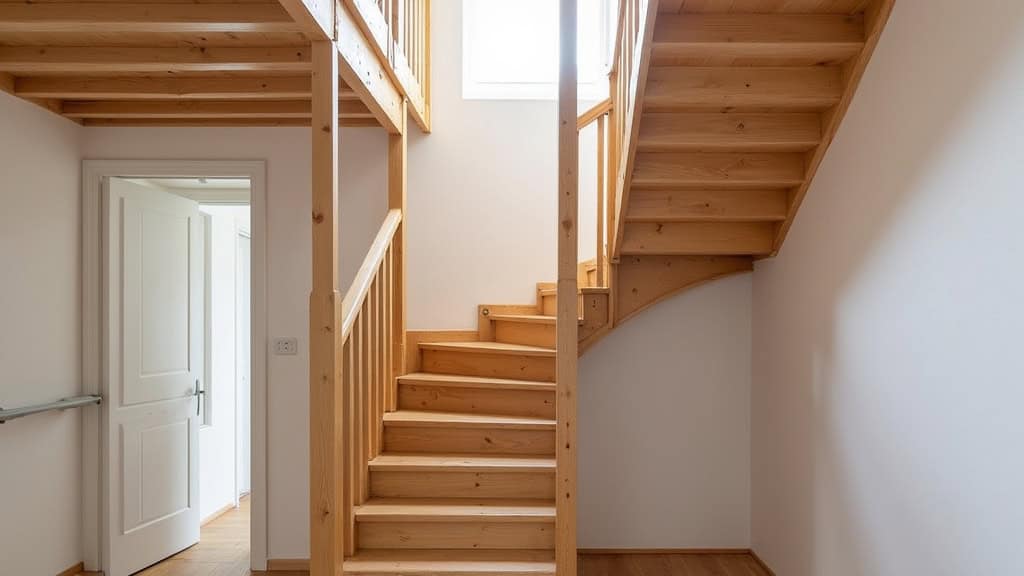 Monte-escalier droit installé sur un escalier en bois dans une maison traditionnelle de Feuquières