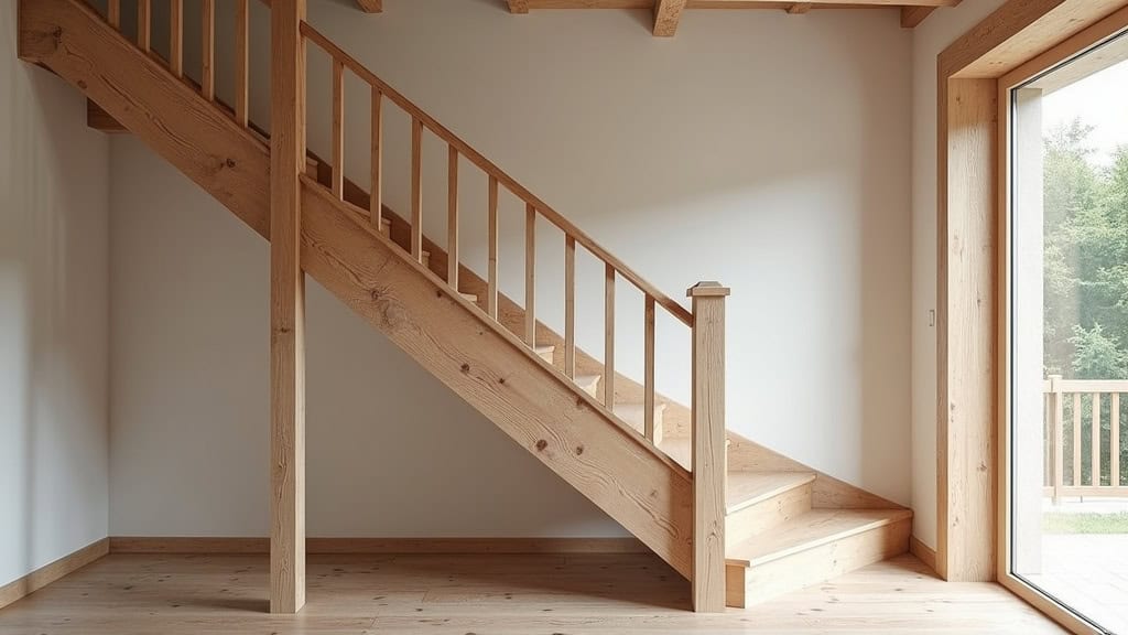 Monte-escalier droit installé sur un escalier en bois dans une maison traditionnelle de Fillinges