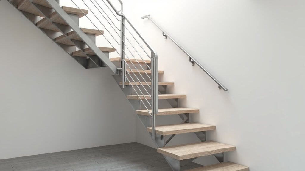 Monte-escalier courbe installé dans une maison de Fillinges avec finition en aluminium et rail discret intégré au mur
