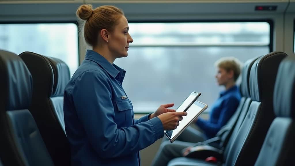 Technicien en train d