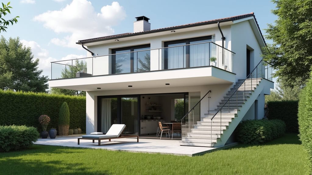 Monte-escalier extérieur installé dans une maison à Flavignac, résistant aux intempéries