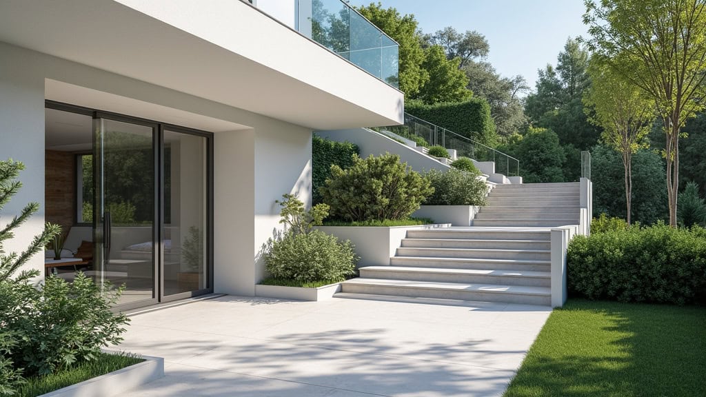Monte-escalier extérieur installé à l