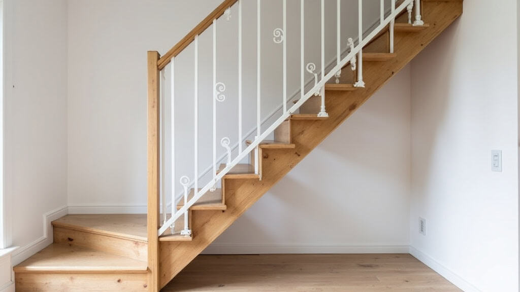 Monte-escalier droit installé sur un escalier en bois dans une maison traditionnelle à Garons, avec un siège gris et rail blanc