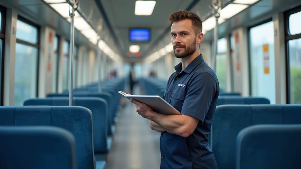 Technicien en train d