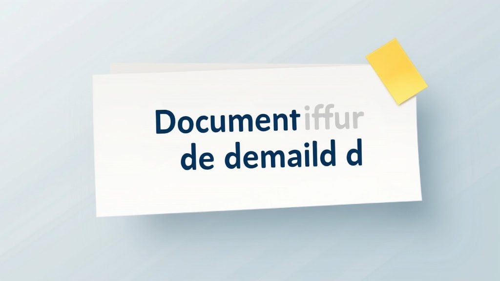 Document officiel de demande d